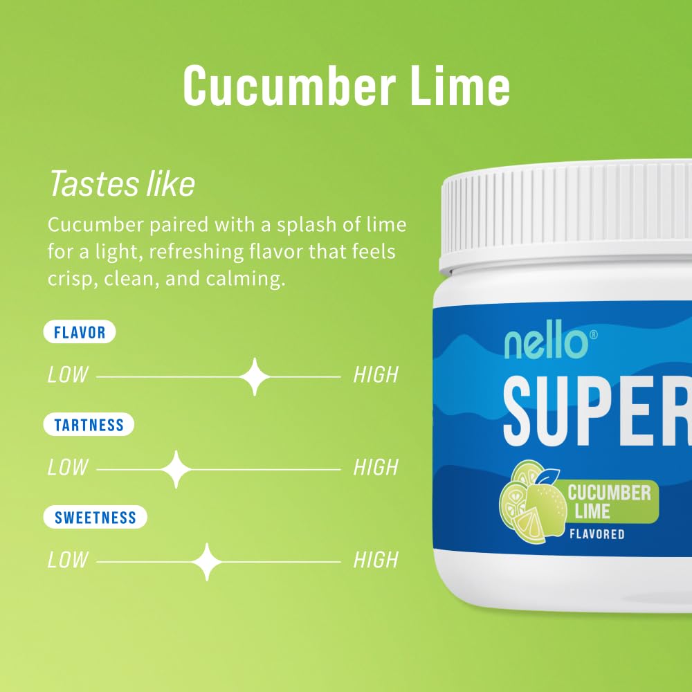 Nello Supercalm Powdered Drink Mix, Cortisol Reducer and Sleep Aid Supplement, L Theanine, Ksm-66 Ashwagandha, Magnesium Glycinate, Vitamin D 3, No Sugar, Non GMO, On The Go, 20 Ct, Raspberry Lemonade