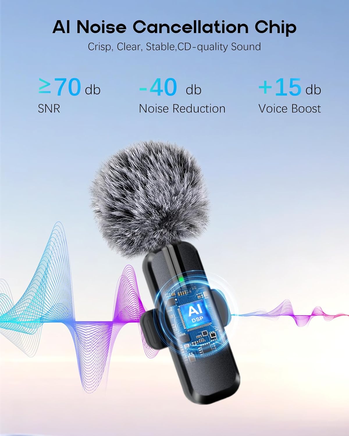 Compact Wireless Microphone Duo