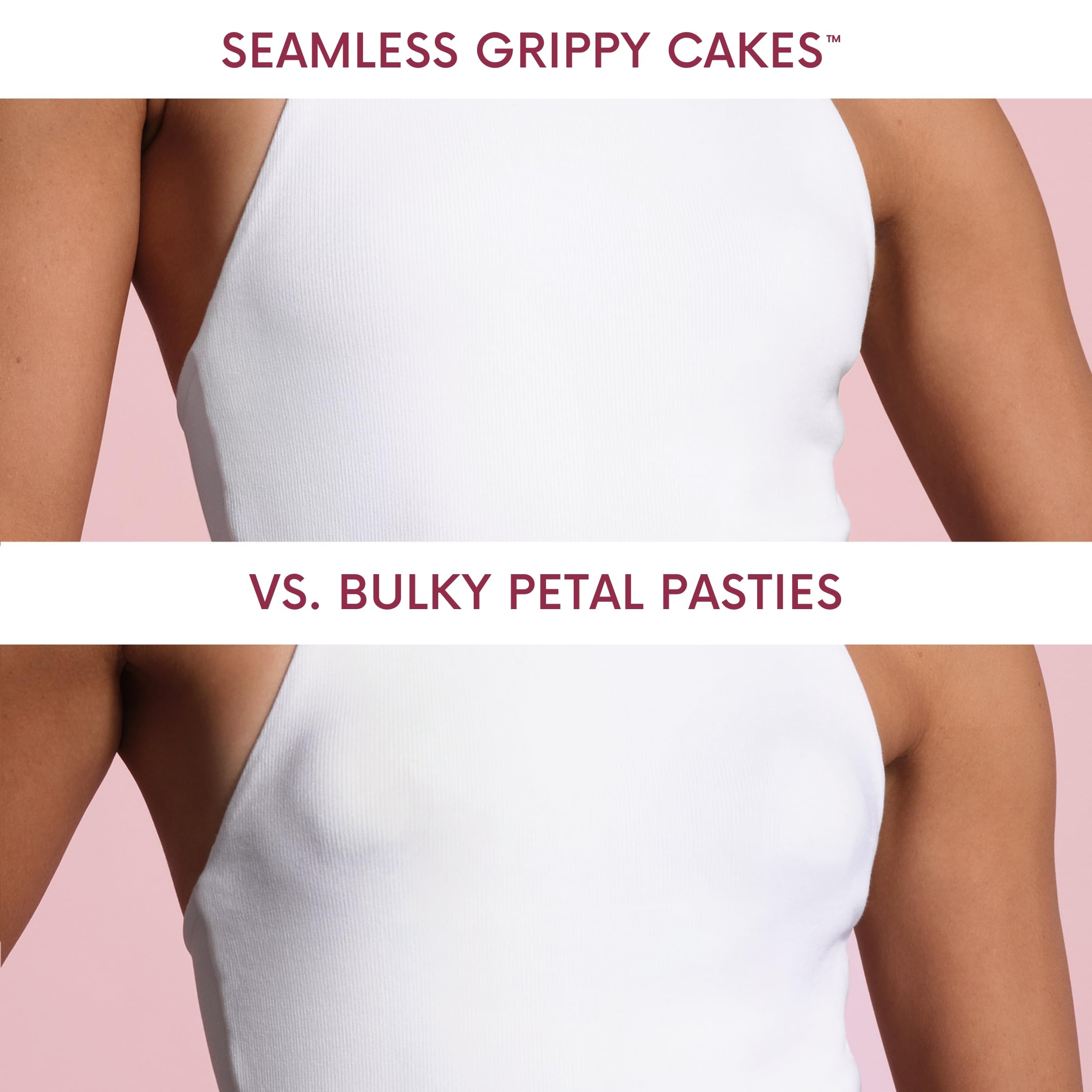 CAKES Body® Grippy Non-Adhesive Silicone Nipple Covers for Women (NO STICKY ADHESIVE) - Reusable, Silicone (Circle)
