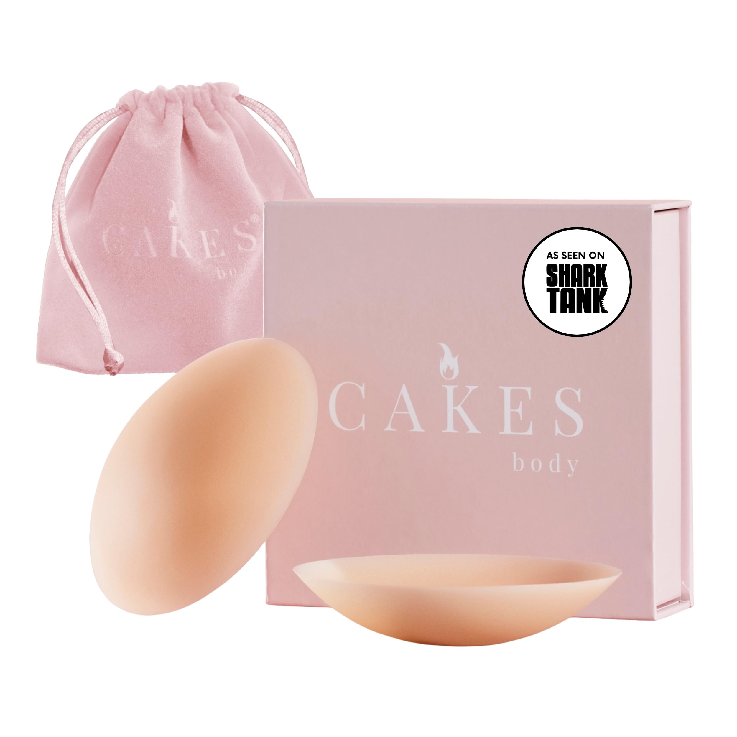 CAKES Body® Grippy Non-Adhesive Silicone Nipple Covers for Women (NO STICKY ADHESIVE) - Reusable, Silicone (Circle)