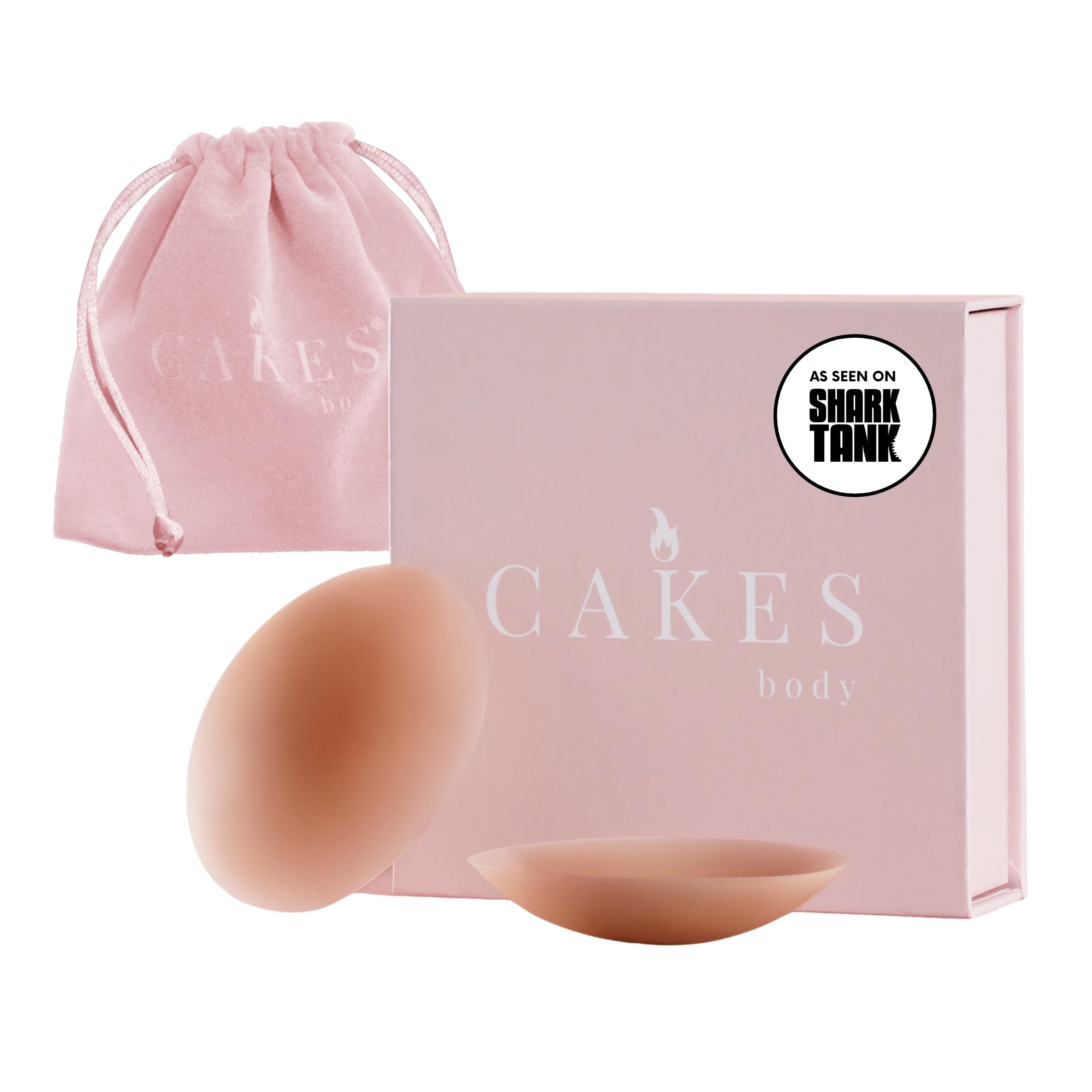 CAKES Body® Grippy Non-Adhesive Silicone Nipple Covers for Women (NO STICKY ADHESIVE) - Reusable, Silicone (Circle)