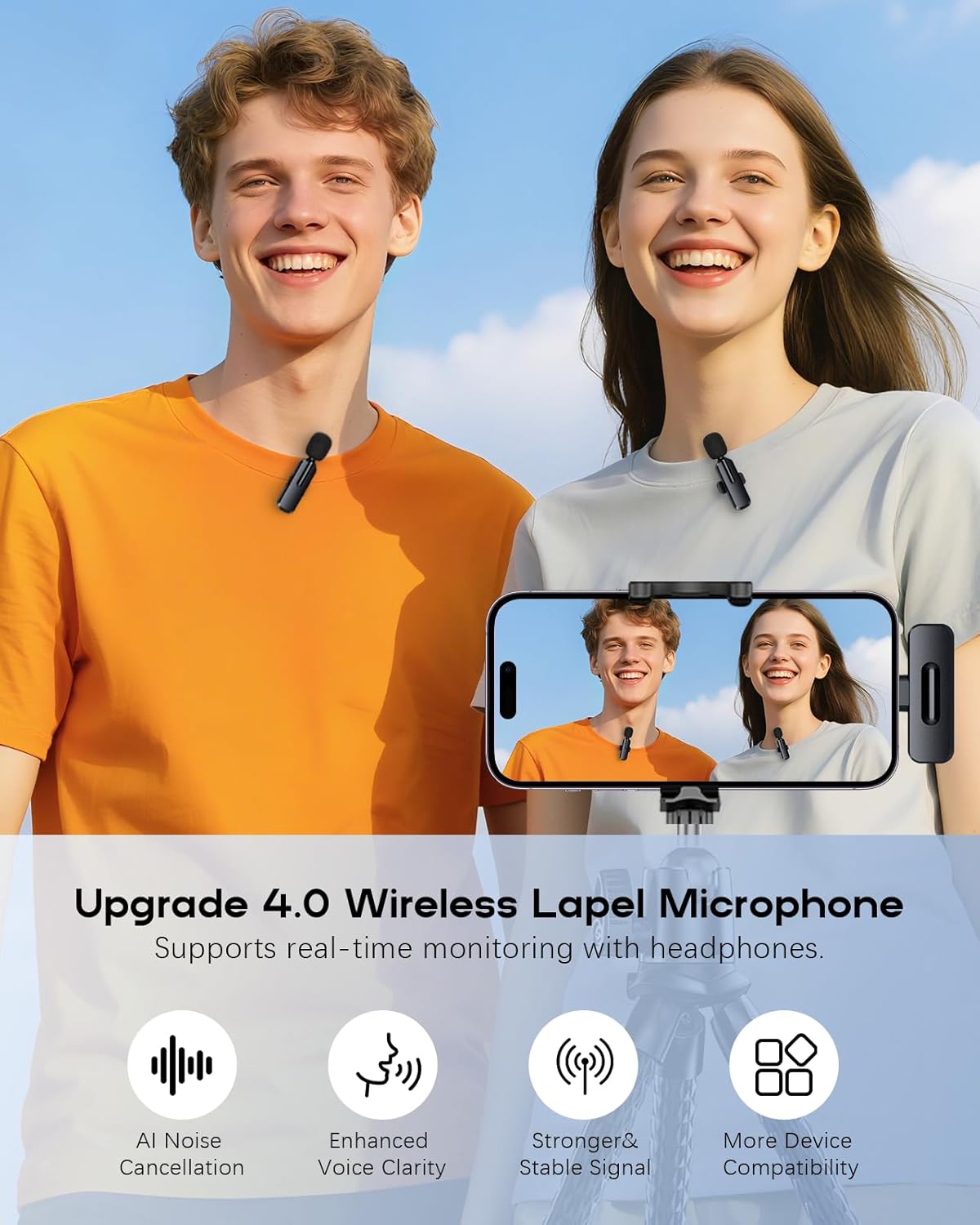 Compact Wireless Microphone Duo