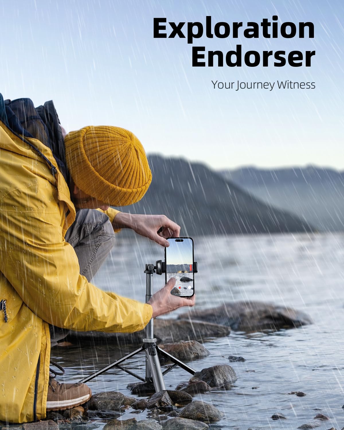 EUCOS 62" Phone Tripod, Tripod for iPhone & Selfie Stick with Remote, Extendable Cell Phone Stand & Ultimate Phone Holder, Solidest Phone Stand Compatible with iPhone/Android